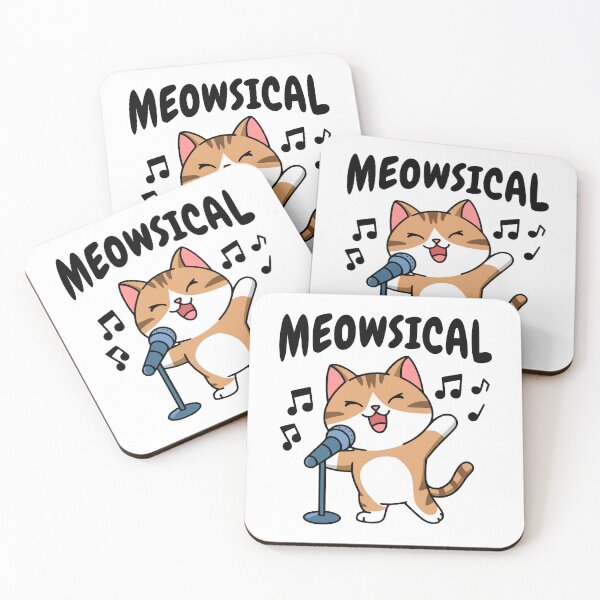 Item preview, Meowsical! Kawaii Singing Cat Pun designed and sold by PMCreative.