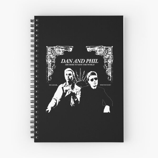 Item preview, dan and phil are here to save the world (black, with title) designed and sold by starburnt.