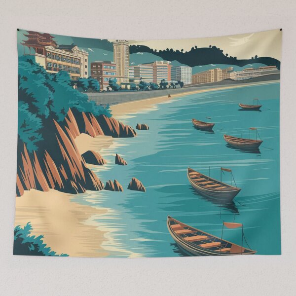 Item preview, Dalian Vintage Travel Poster designed and sold by TravelerRat.