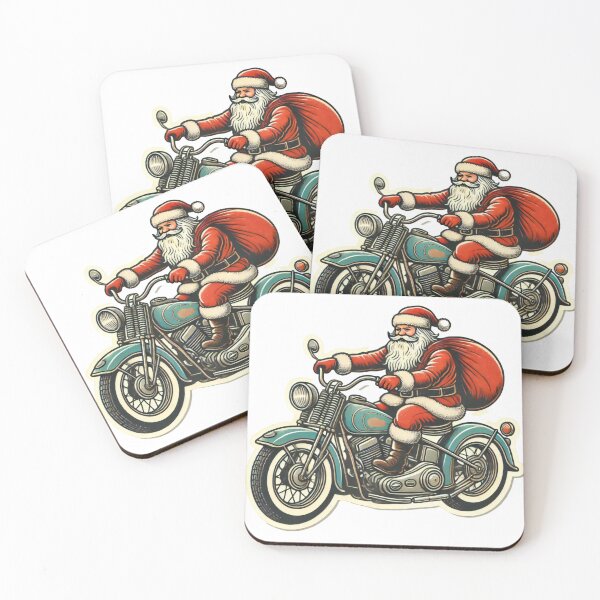 Item preview, Santa on Motorcycle - Festive Road Trip designed and sold by lubushop1.