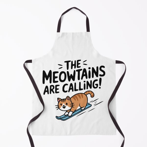 Item preview, The Meowtains Are Calling! Cute Skiing Cat Ski designed and sold by PMCreative.