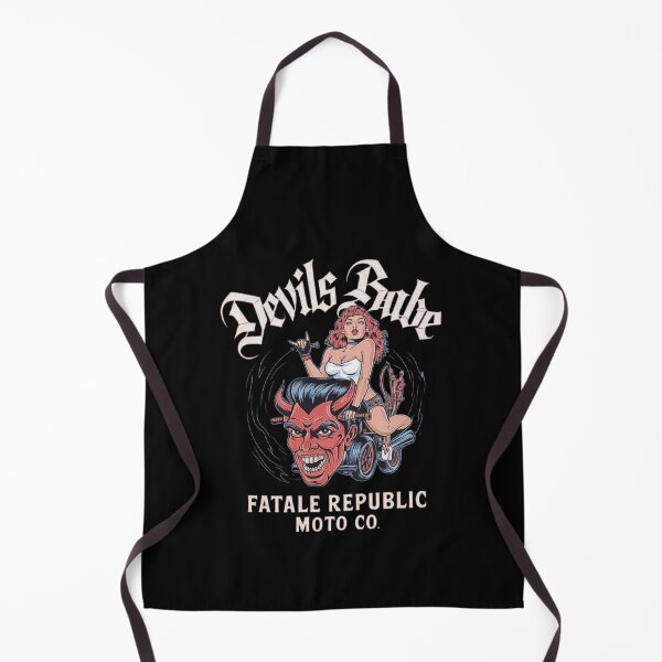 Item preview, Devil’s Babe Motorcycle Art: Retro Biker Girl Design designed and sold by love3617.
