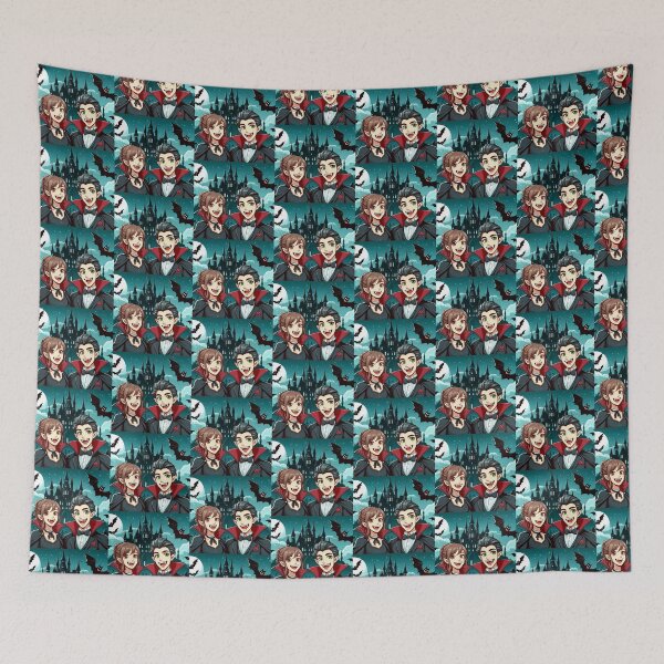 Item preview, Vampires near the castle with bats designed and sold by Marici8.