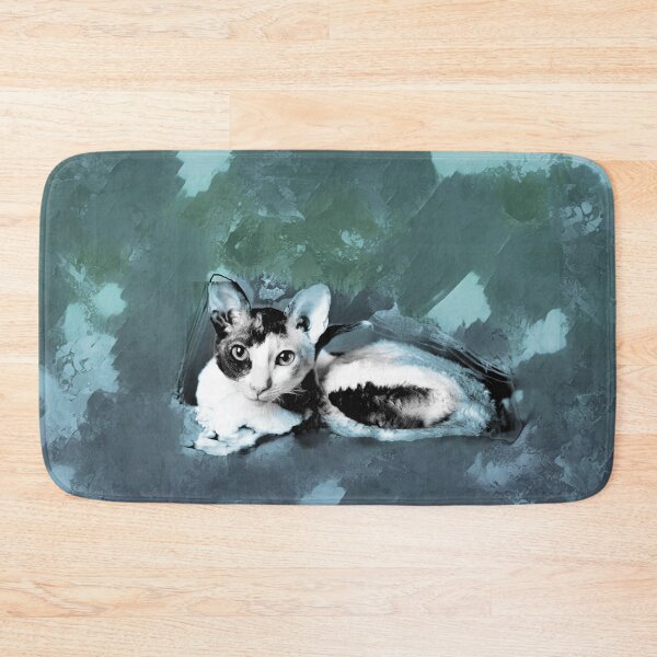 Item preview, PASTEL BLUE, MINT GREEN, POWDER BLUE, DUSTY BLUE, OLIVE GREEN AND DARK DUSTY TEAL CORNISH-REX IN LEAVES AND GRASS designed and sold by Most1234.
