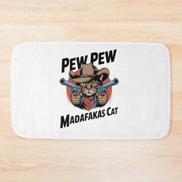 Item preview, Pew Pew Madafakas Cat Funny Meme Design | Cute Gun-Toting Cat Art designed and sold by Colorful-Garden.
