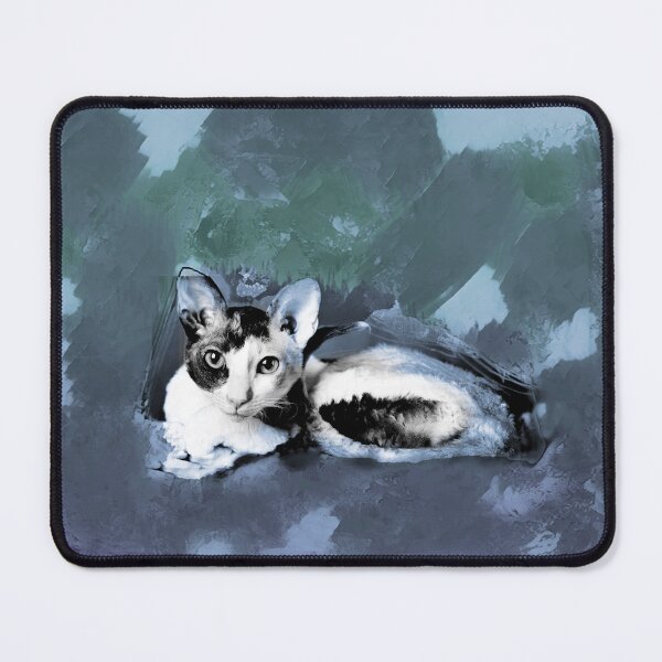 Item preview, PASTEL PURPLE, LAVENDER PURPLE, PALE BLUE, DUSTY VIOLET, DUSTY TEAL AND GREEN CORNISH-REX IN LEAVES AND GRASS designed and sold by Most1234.