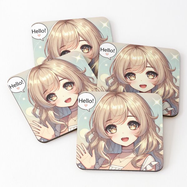 Item preview, Hello, Friendly AI Manga Avatar designed and sold by AI-Only Creations.