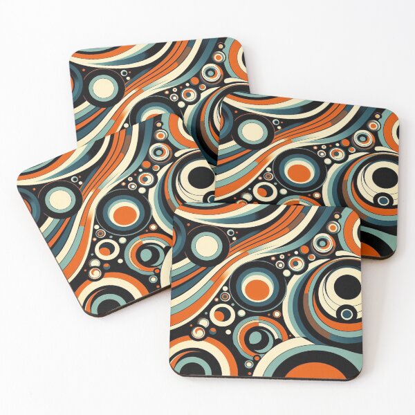 Item preview, Retro Abstract Circular Pattern in Bold Colors designed and sold by Rui Fernandes.