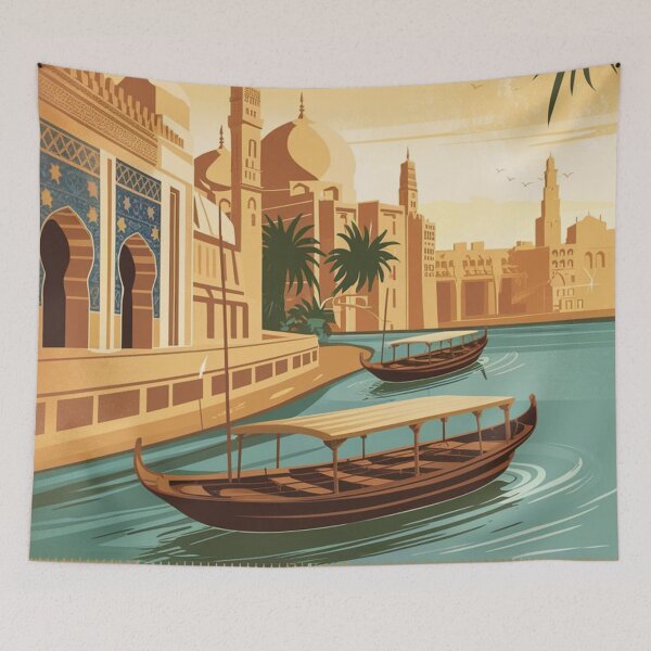 Item preview, Baghdad Vintage Travel Poster designed and sold by TravelerRat.