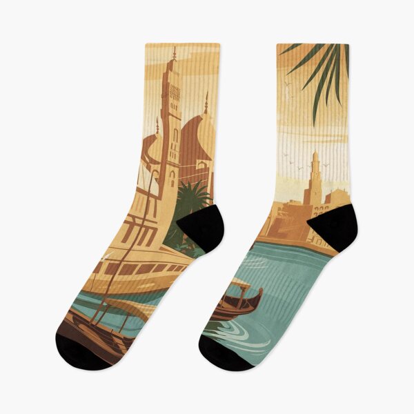 Item preview, Baghdad Vintage Travel Poster designed and sold by TravelerRat.