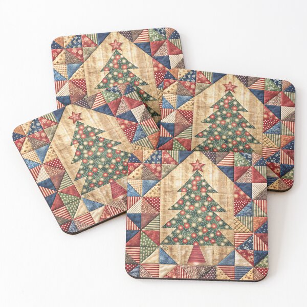 Item preview, Patchwork Christmas Tree designed and sold by UniqVibe.