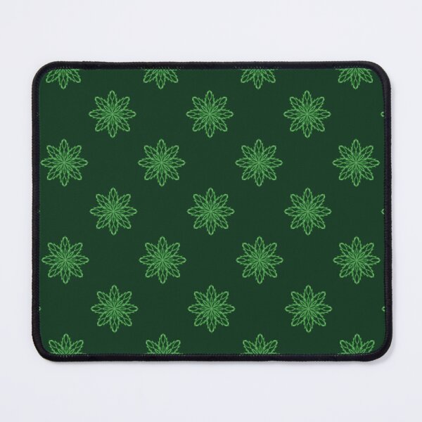 Item preview, Pattern of green snowflakes "Inspiration" on a dark green background designed and sold by Cherevan.