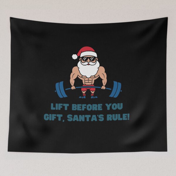 Item preview, LIft Before You Gift Santa's Rules Christmas Santa Claus Fitness Gym designed and sold by Joewithlove.