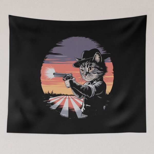 Item preview, Pew Pew Madafakas Cat Funny Meme Design | Cute Gun-Toting Cat Art designed and sold by Colorful-Garden.