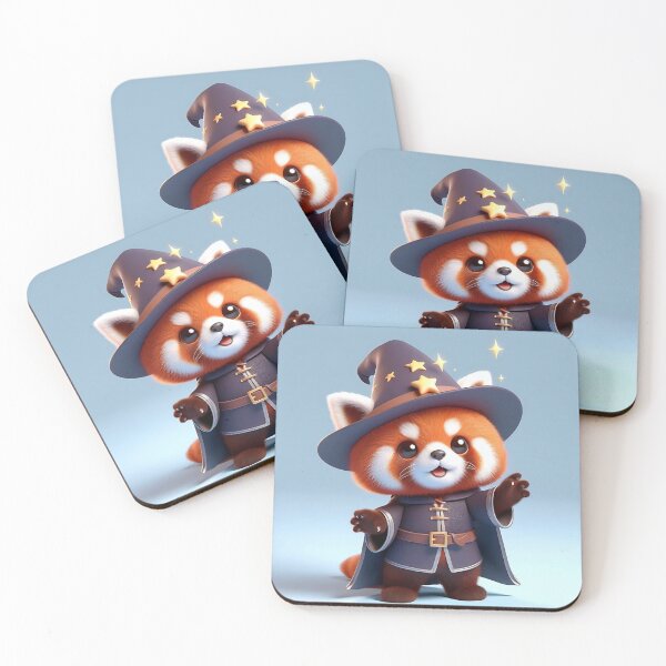 Item preview, Kawaii Red Panda in a Wizard Costume designed and sold by inurey.