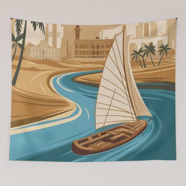 Item preview, Khartoum Vintage Travel Poster designed and sold by TravelerRat.