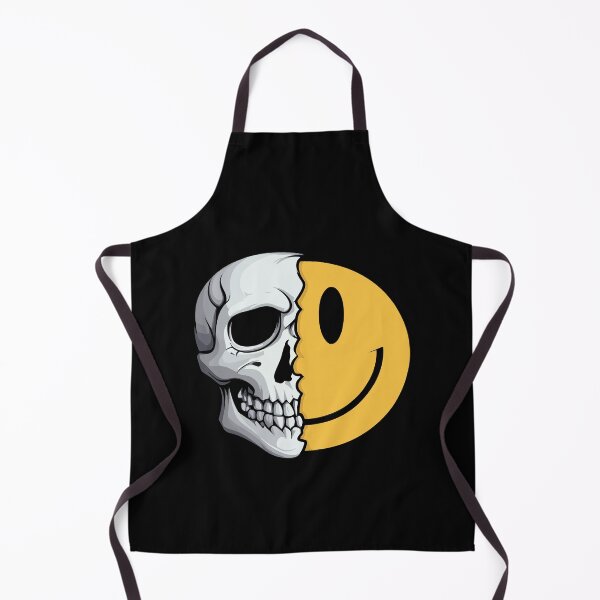 Item preview, Skeleton Half Skull Half Smile Face design designed and sold by DrawHandArt.