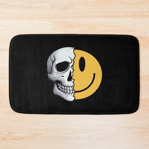 Item preview, Skeleton Half Skull Half Smile Face design designed and sold by DrawHandArt.