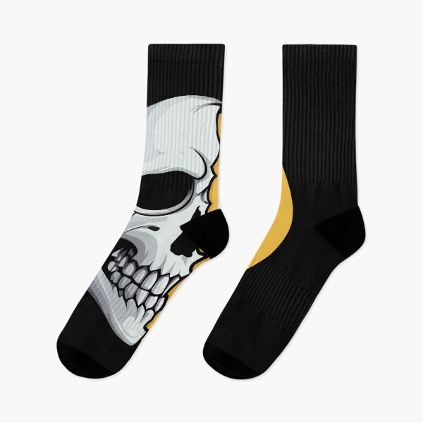 Item preview, Skeleton Half Skull Half Smile Face design designed and sold by DrawHandArt.