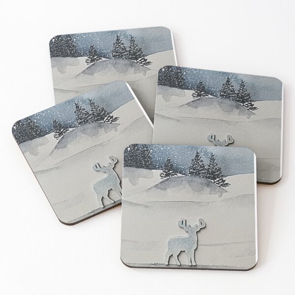 Item preview, snowy night designed and sold by ArtByDorka.
