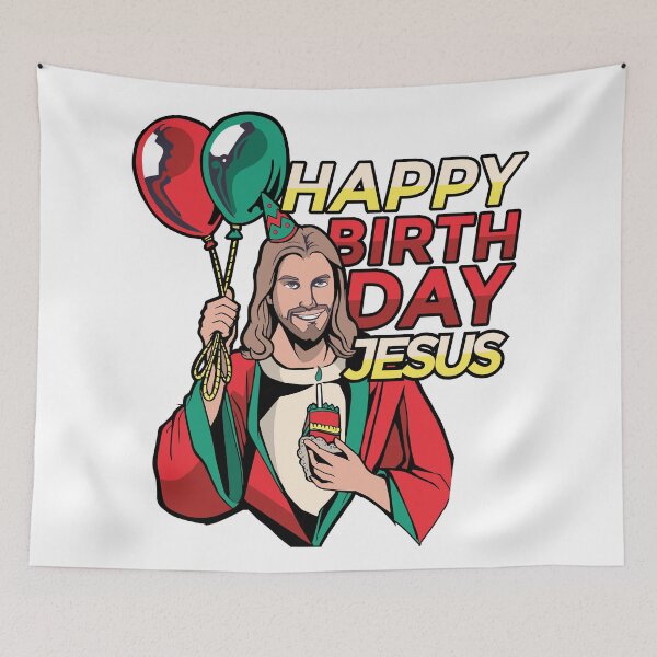 Item preview, Happy Birthday Jesus Christmas Celebration Design designed and sold by DrawHandArt.