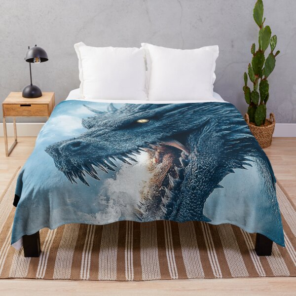 Item preview, Dragon Breathing Fire: Dark Fantasy, Winter Ice Dragons designed and sold by Fantasy Masterpiece.
