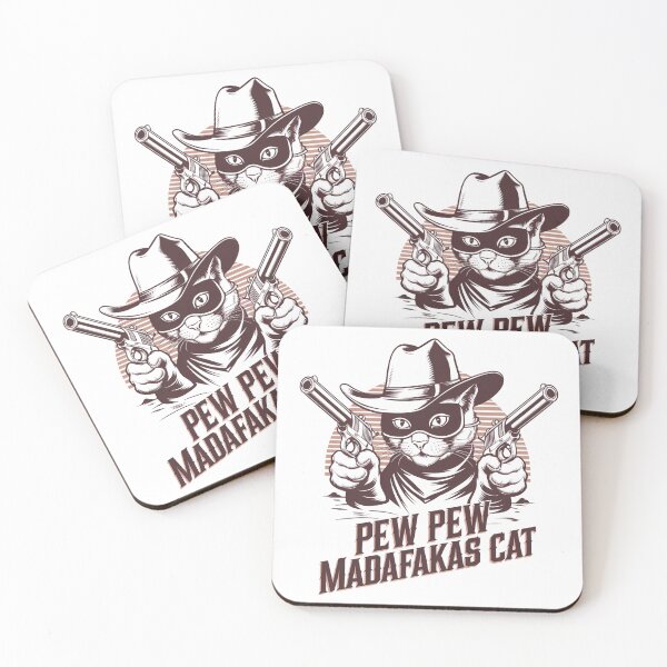 Item preview, Pew Pew Madafakas Cat Funny Meme Design | Cute Gun-Toting Cat Art designed and sold by Colorful-Garden.