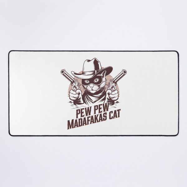 Item preview, Pew Pew Madafakas Cat Funny Meme Design | Cute Gun-Toting Cat Art designed and sold by Colorful-Garden.