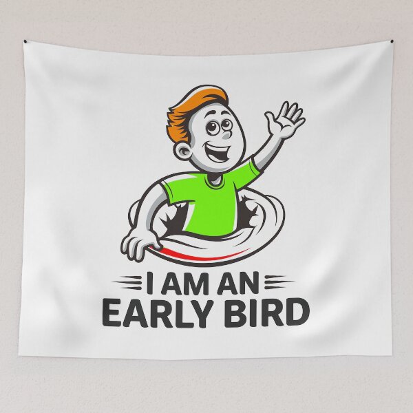 Item preview, i'am an early Bird | morning person classic t-shirt designed and sold by RedCircleArt.