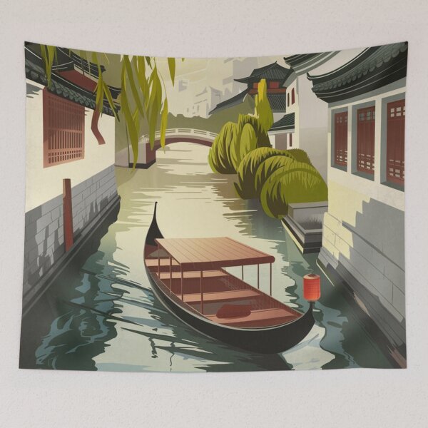 Item preview, Suzhou Vintage Travel Poster designed and sold by TravelerRat.