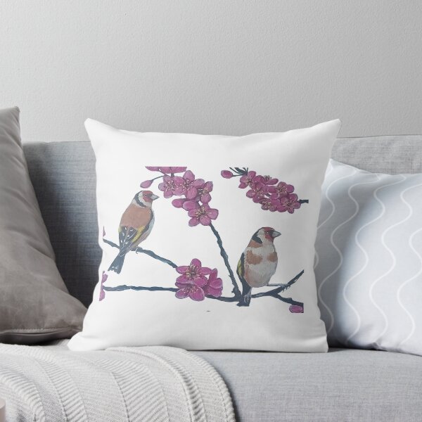 Item preview, Goldfinches With Blossom designed and sold by Lisa Enright.