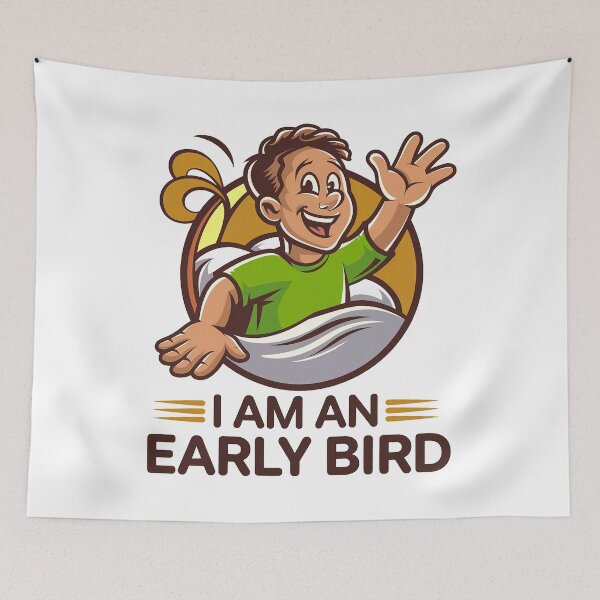 Item preview, I'am an early Bird | morning person classic t-shirt designed and sold by RedCircleArt.