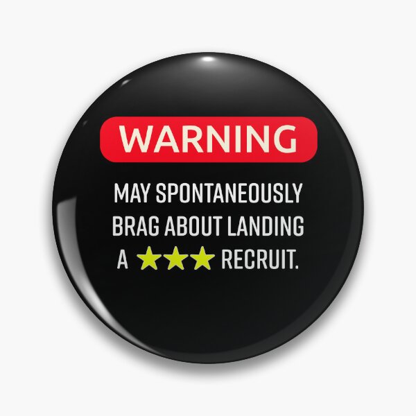 Item preview, WARNING May Spontaneously Brag About Landing a Three-Star Recruit | Funny Football Recruiting | College Football Gamer designed and sold by shashtopia.