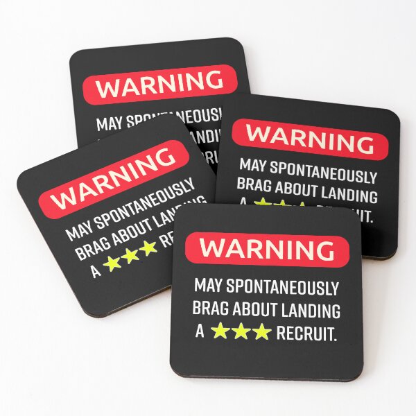 Item preview, WARNING May Spontaneously Brag About Landing a Three-Star Recruit | Funny Football Recruiting | College Football Gamer designed and sold by shashtopia.