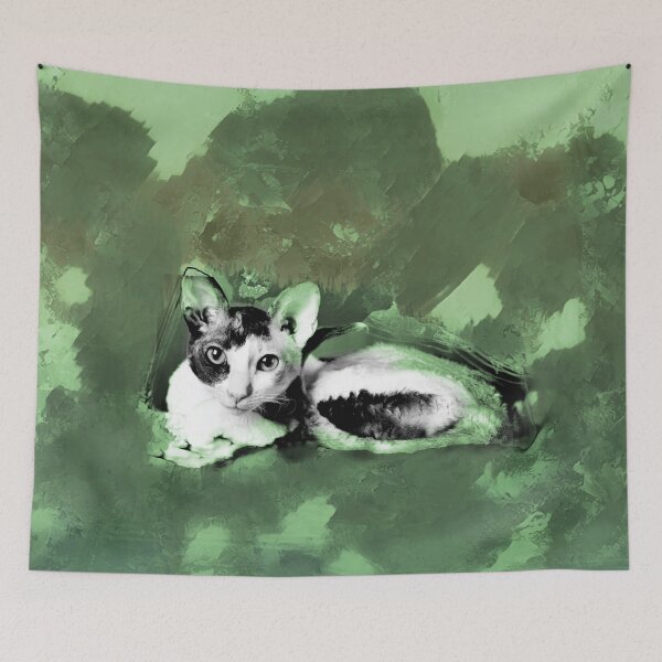 Item preview, OLIVE GREEN, BROWN, FERN GREEN AND DUSTY GREEN CORNISH-REX IN LEAVES AND GRASS designed and sold by Most1234.