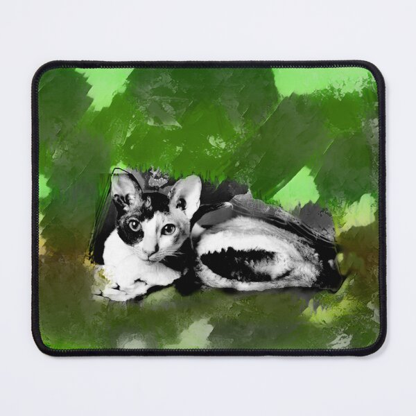 Item preview, BRIGHT GREEN, DARK GREEN, APPLE GREEN, SAGE GREEN, BROWN GREY AND ORANGE CORNISH-REX IN LEAVES AND GRASS designed and sold by Most1234.
