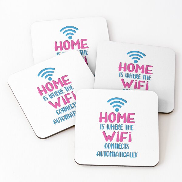 Item preview, Home is Where The WiFi Connects Automatically designed and sold by TheInkElephant.