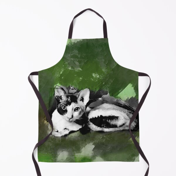 Item preview, DUSTY GREEN, DARK GREEN, DARK GREY, BROWN AND DUSTY ORANGE CORNISH-REX IN LEAVES AND GRASS designed and sold by Most1234.