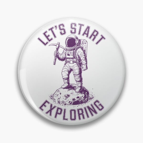 Item preview, Astronaut with pickaxe on asteroid designed and sold by GGZebra.