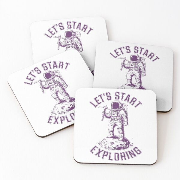 Item preview, Astronaut with pickaxe on asteroid designed and sold by GGZebra.