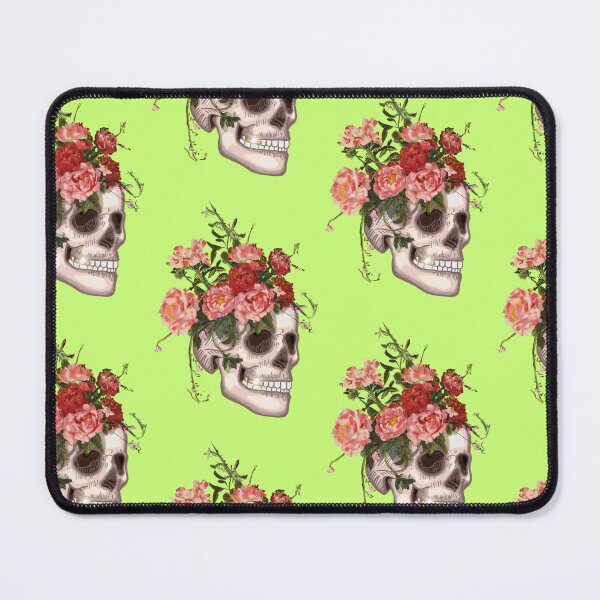 Item preview, Vintage Floral Skull Illustration with Golden Teeth - Old School Tattoo Style Artwork designed and sold by Pandositive.