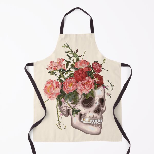 Item preview, Vintage Floral Skull Illustration with Golden Teeth - Old School Tattoo Style Artwork designed and sold by Pandositive.