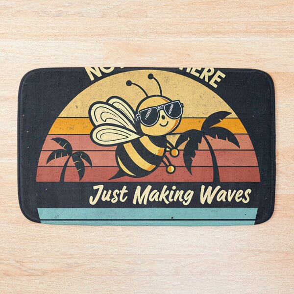 Item preview, Retro Bee Making Waves designed and sold by aminz4.