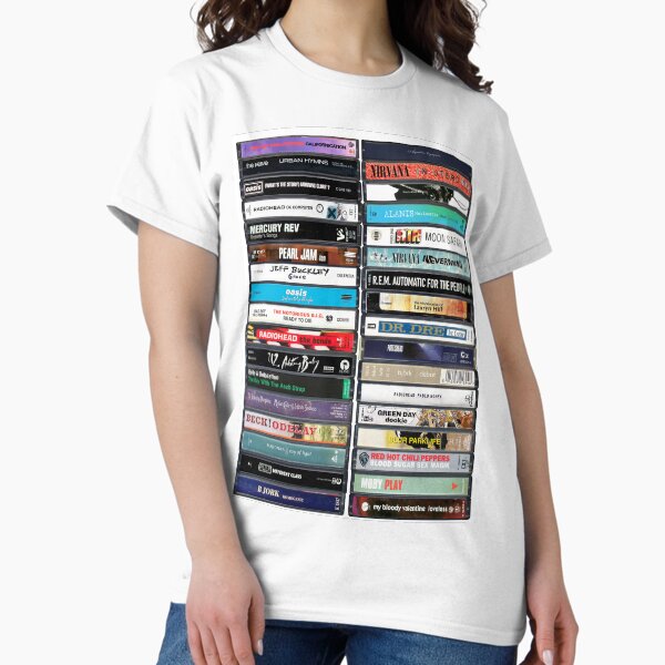Item preview, Greatest Albums of the 1990s - Vintage Cassette Print designed and sold by Mr Mustard Prints.