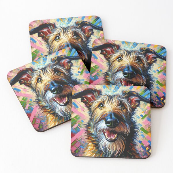 Item preview, Scottish Deerhound Dog Portrait Acrylic Art Print Pet Portrait Gifts for Dog Lovers designed and sold by Puppy Puzzles Plus.