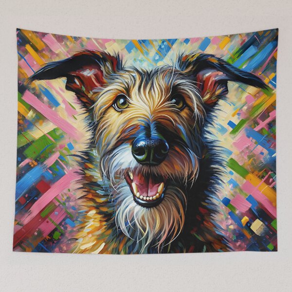 Item preview, Scottish Deerhound Dog Portrait Acrylic Art Print Pet Portrait Gifts for Dog Lovers designed and sold by Puppy Puzzles Plus.