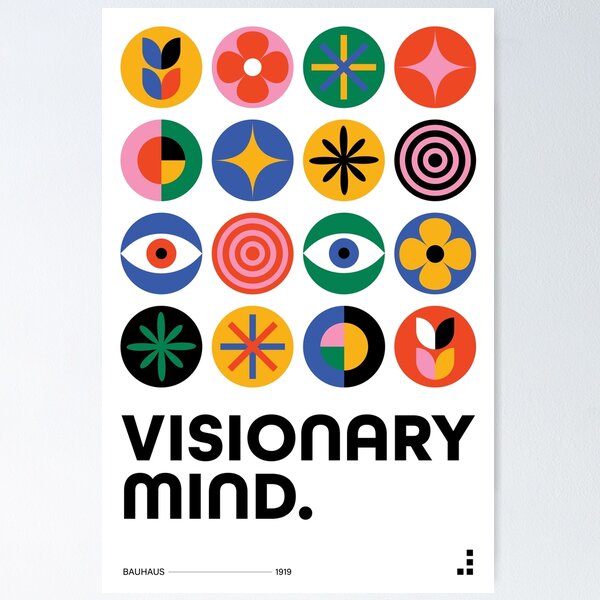 Item preview, Visionary Mind - Bauhaus Inspired Print designed and sold by mandasprints.