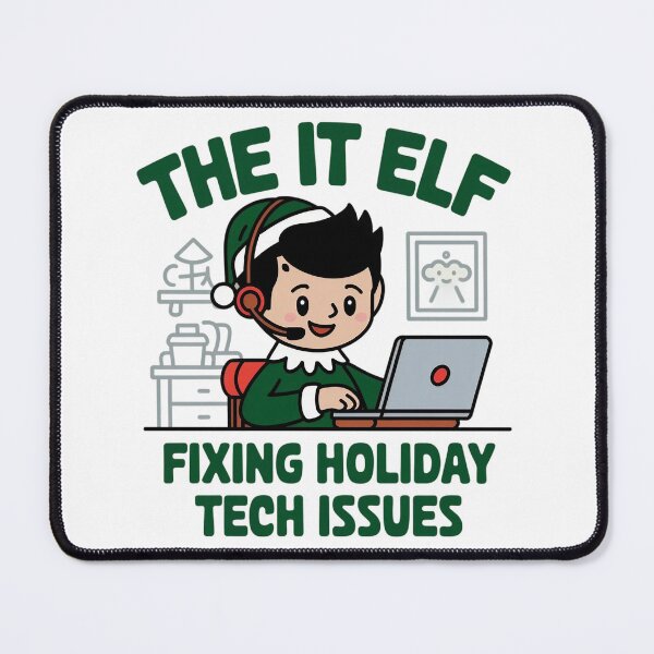 Item preview, The IT Elf Fixing Holiday Tech Issues designed and sold by Situstshirts.