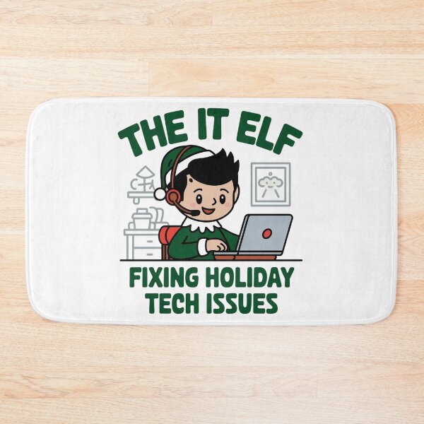 Item preview, The IT Elf Fixing Holiday Tech Issues designed and sold by Situstshirts.