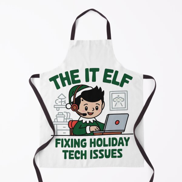 Item preview, The IT Elf Fixing Holiday Tech Issues designed and sold by Situstshirts.